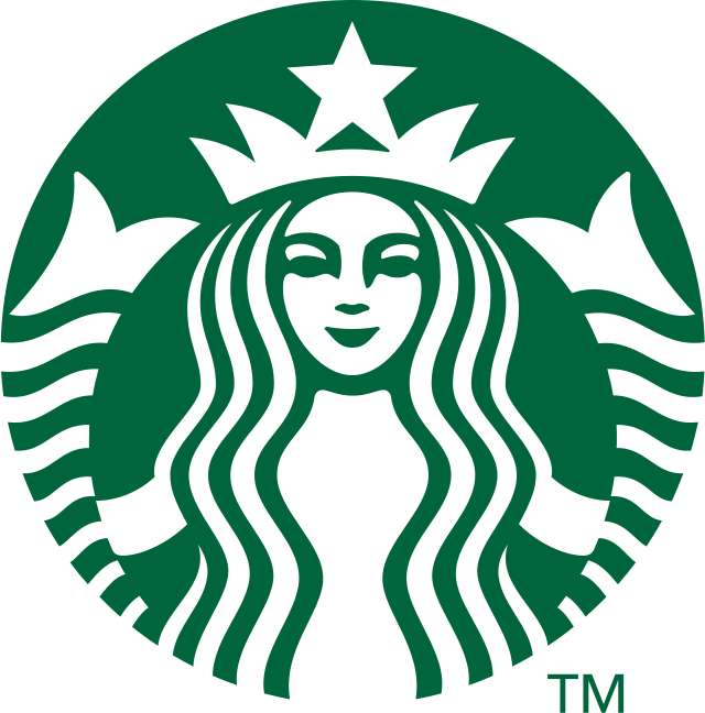 Green and white Starbucks logo.