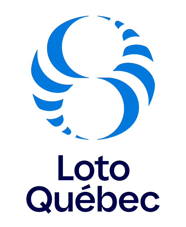 Logo for Loto Quebec in blue with the words "Loto Quebec" in a darker blue underneath.